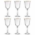 Altesse - Lot De 6 Verres À Pied 35Cl - Cristallin - Translucide/Bordure Dorée