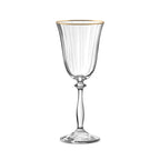Altesse - Lot De 6 Verres À Pied 25Cl - Cristallin - Translucide/Bordure Dorée