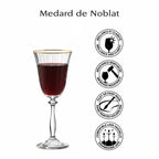 Altesse - Lot De 6 Verres À Pied 25Cl - Cristallin - Translucide/Bordure Dorée