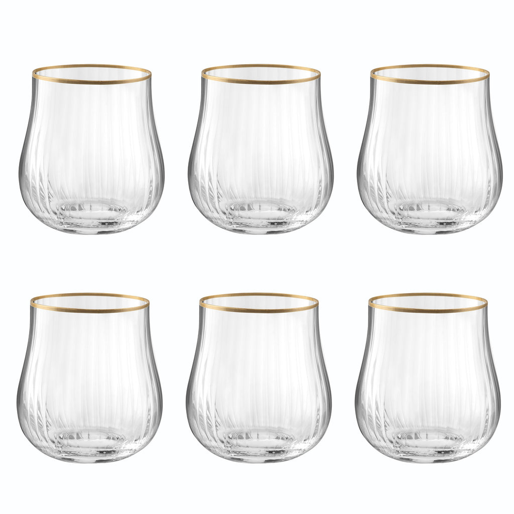 Altesse - Lot De 6 Gobelets 35Cl - Cristallin - Translucide/Bordure Dorée