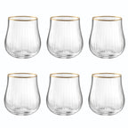 Altesse - Lot De 6 Gobelets 35Cl - Cristallin - Translucide/Bordure Dorée