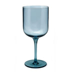 Eyden - Lot De 4 Verres À Pied 35 Cl - Verre Soufflé Bouche - Bleu