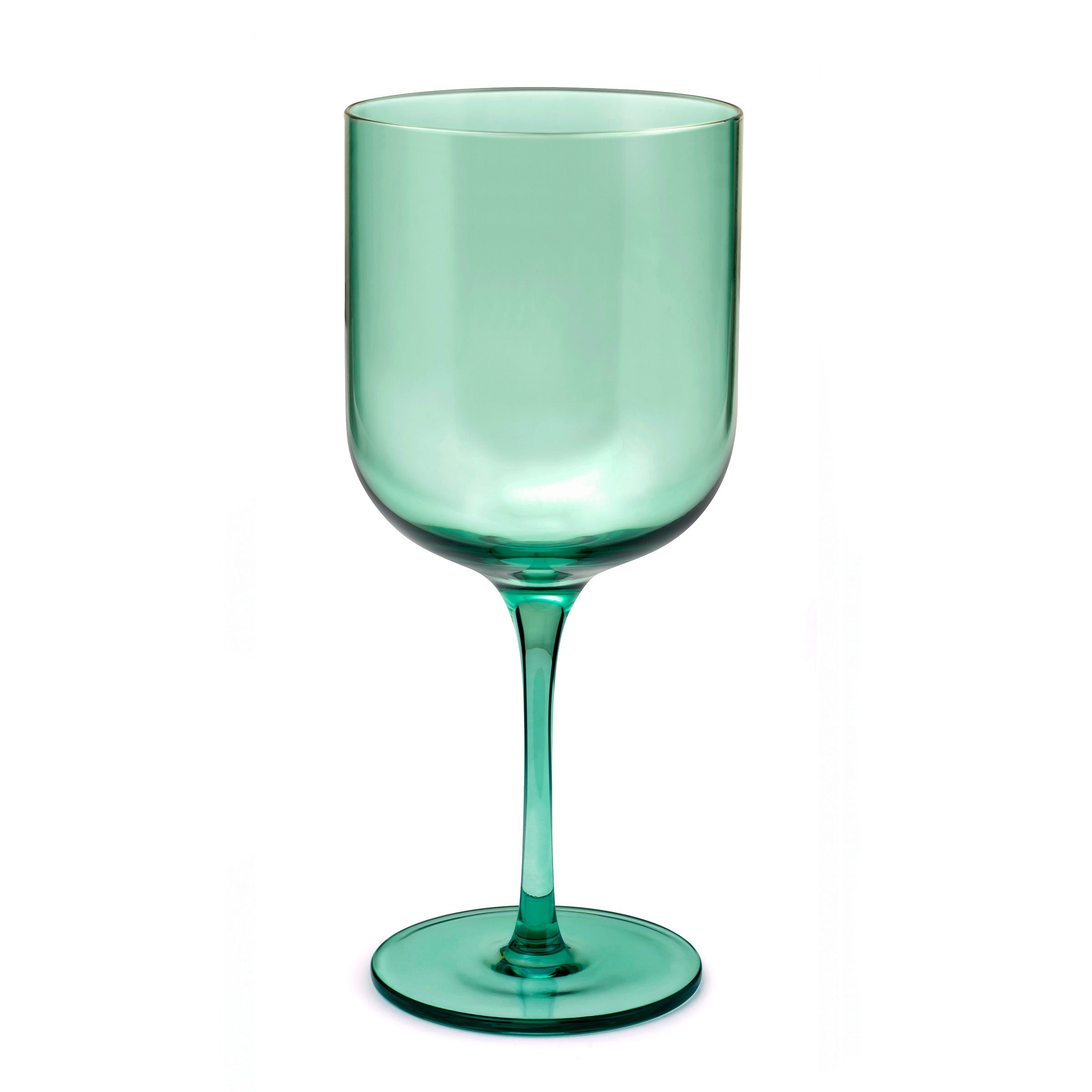 Eyden - Lot De 4 Verres À Pied 35 Cl - Verre Soufflé Bouche - Vert