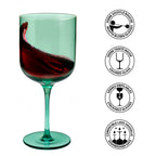 Eyden - Lot De 4 Verres À Pied 35 Cl - Verre Soufflé Bouche - Vert