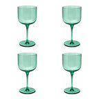 Eyden - Lot De 4 Verres À Pied 26 Cl - Verre Soufflé Bouche - Vert