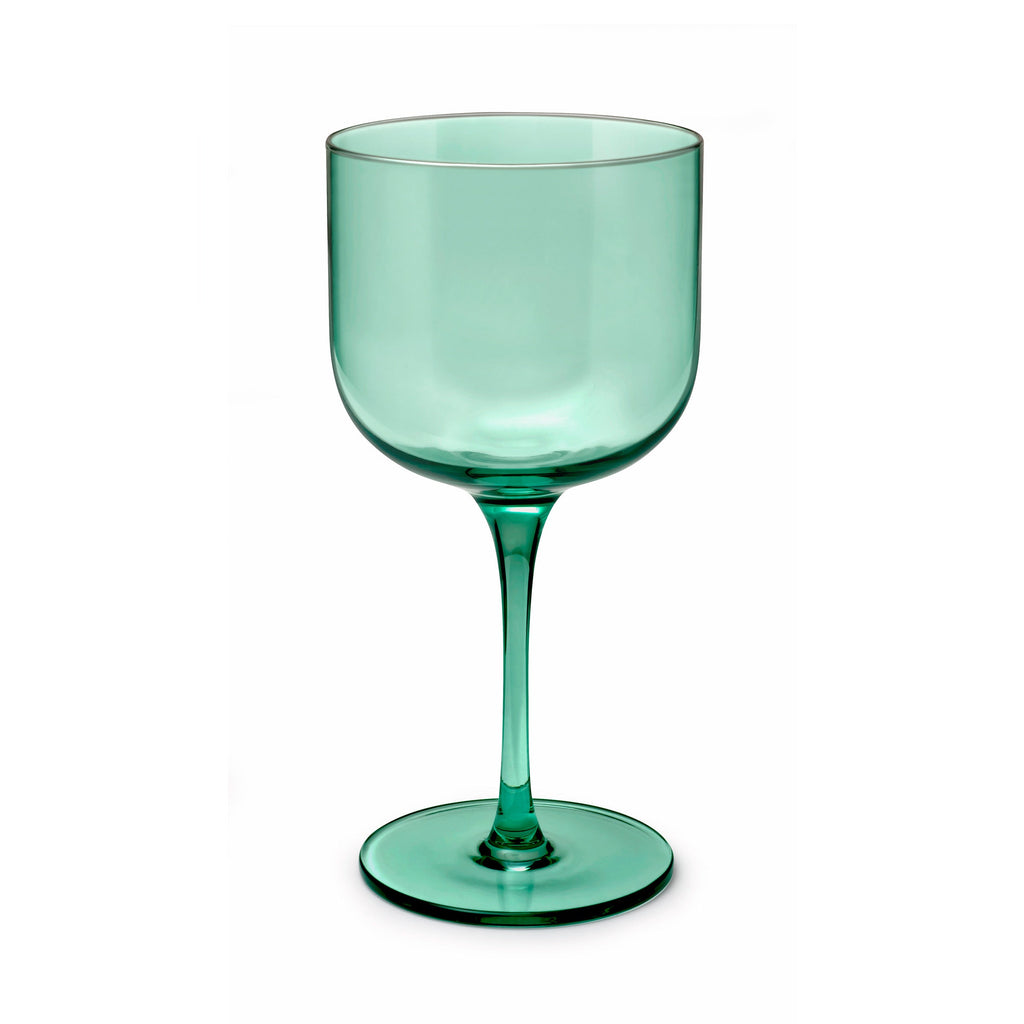 Eyden - Lot De 4 Verres À Pied 26 Cl - Verre Soufflé Bouche - Vert