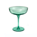 Eyden - Lot De 4 Coupes À Champagne 17 Cl - Verre Soufflé Bouche - Vert