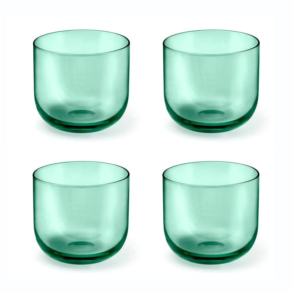 Eyden - Lot De 4 Gobelets 26 Cl - Verre Soufflé Bouche - Vert