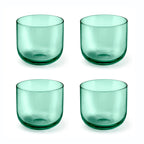 Eyden - Lot De 4 Gobelets 26 Cl - Verre Soufflé Bouche - Vert