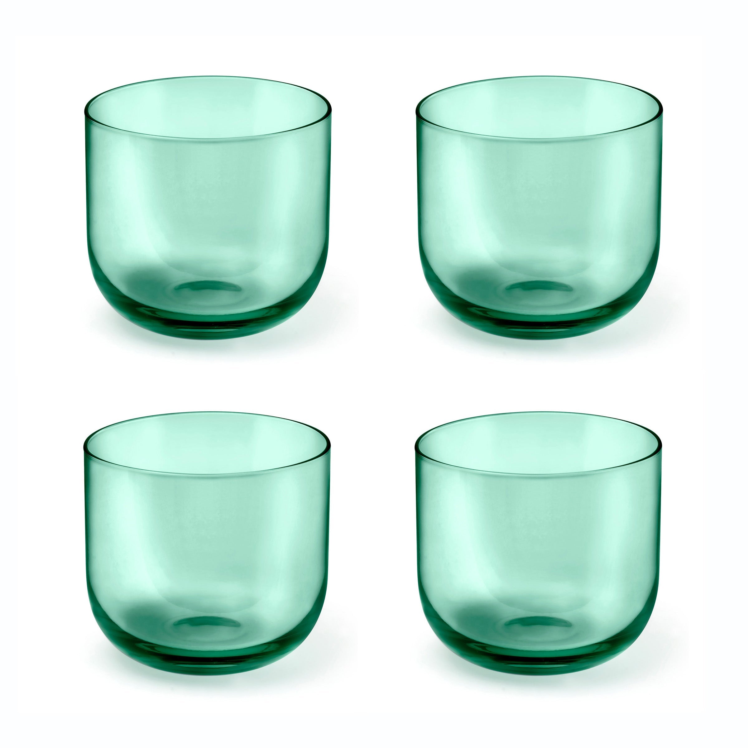 Eyden - Lot De 4 Gobelets 26 Cl - Verre Soufflé Bouche - Vert