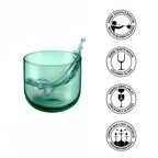 Eyden - Lot De 4 Gobelets 26 Cl - Verre Soufflé Bouche - Vert