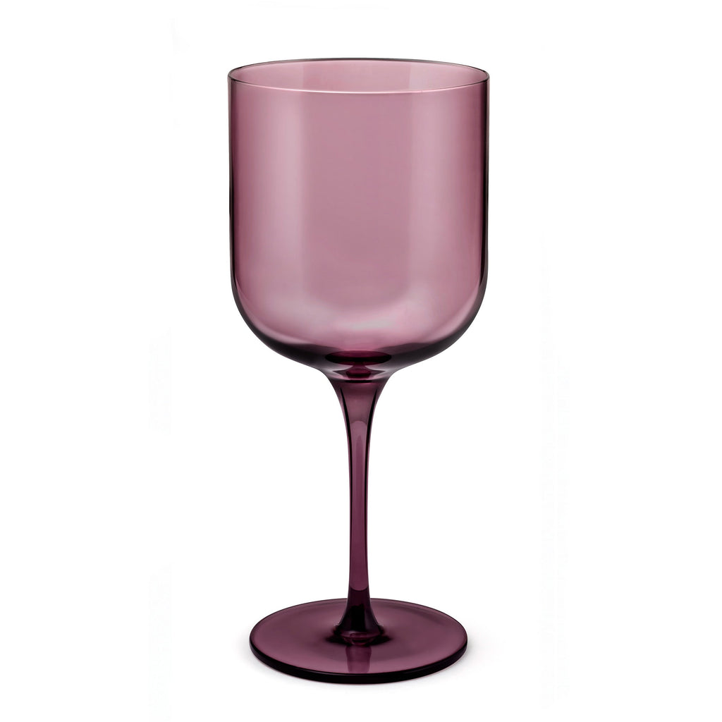 Eyden - Lot De 4 Verres À Pied 35 Cl - Verre Soufflé Bouche - Rose