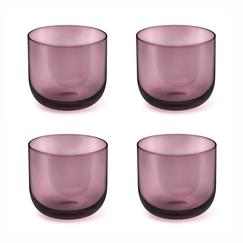Eyden - Lot De 4 Gobelets 26 Cl - Verre Soufflé Bouche - Rose
