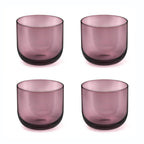 Eyden - Lot De 4 Gobelets 26 Cl - Verre Soufflé Bouche - Rose