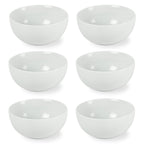 Côme - 6 Bols Petit Déjeuner - Porcelaine - Blanc
