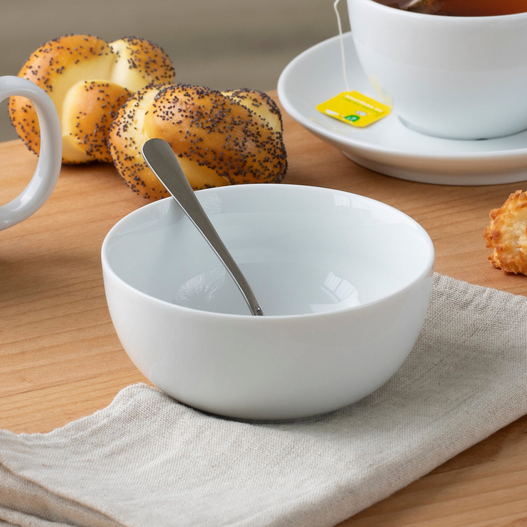 Côme - 6 Bols Petit Déjeuner - Porcelaine - Blanc