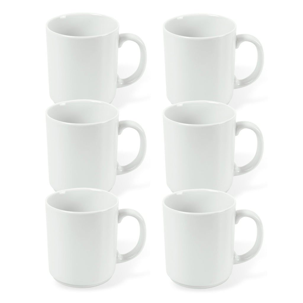 Côme - 6 Mugs - Porcelaine - Blanc