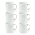 Côme - 6 Mugs - Porcelaine - Blanc