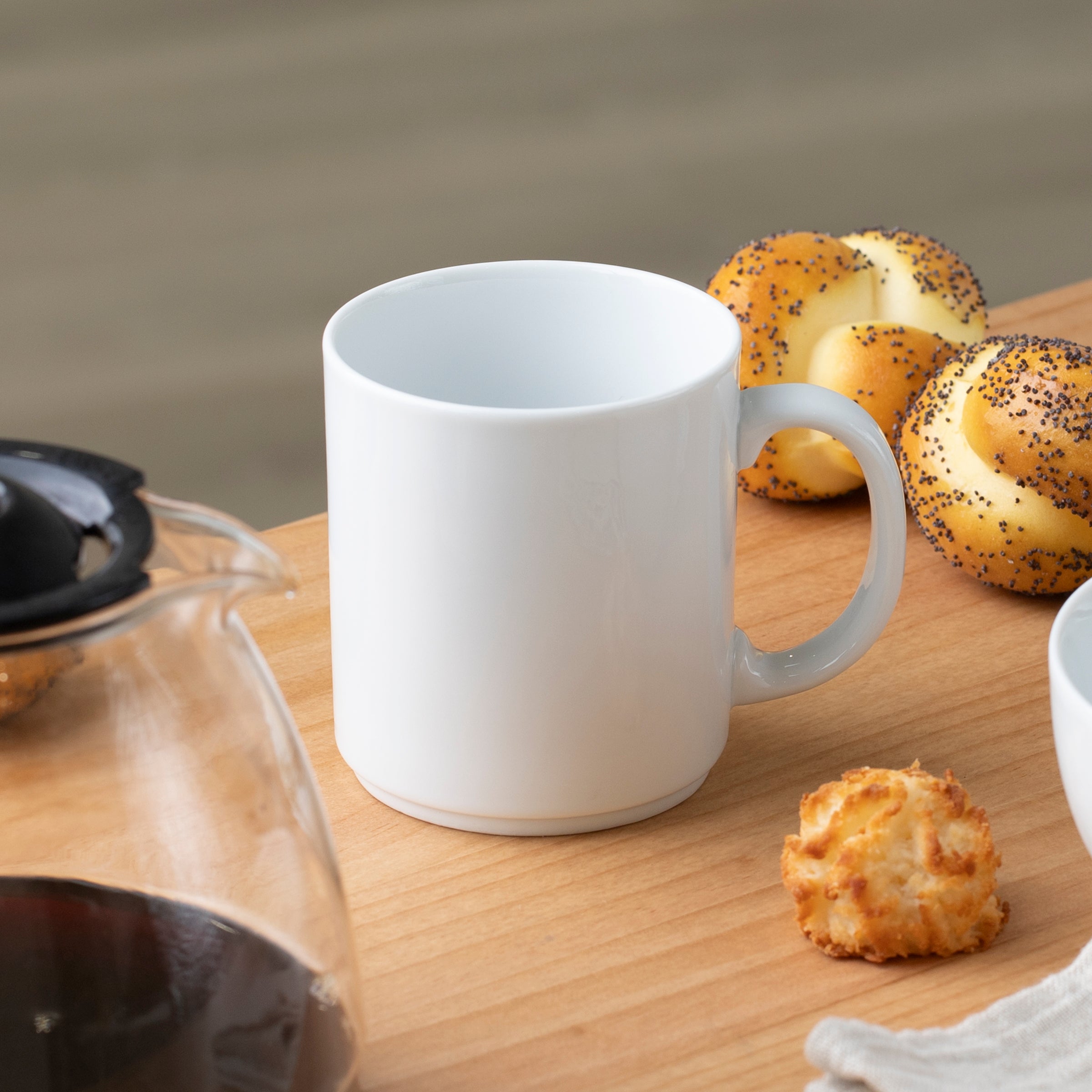 Côme - 6 Mugs - Porcelaine - Blanc