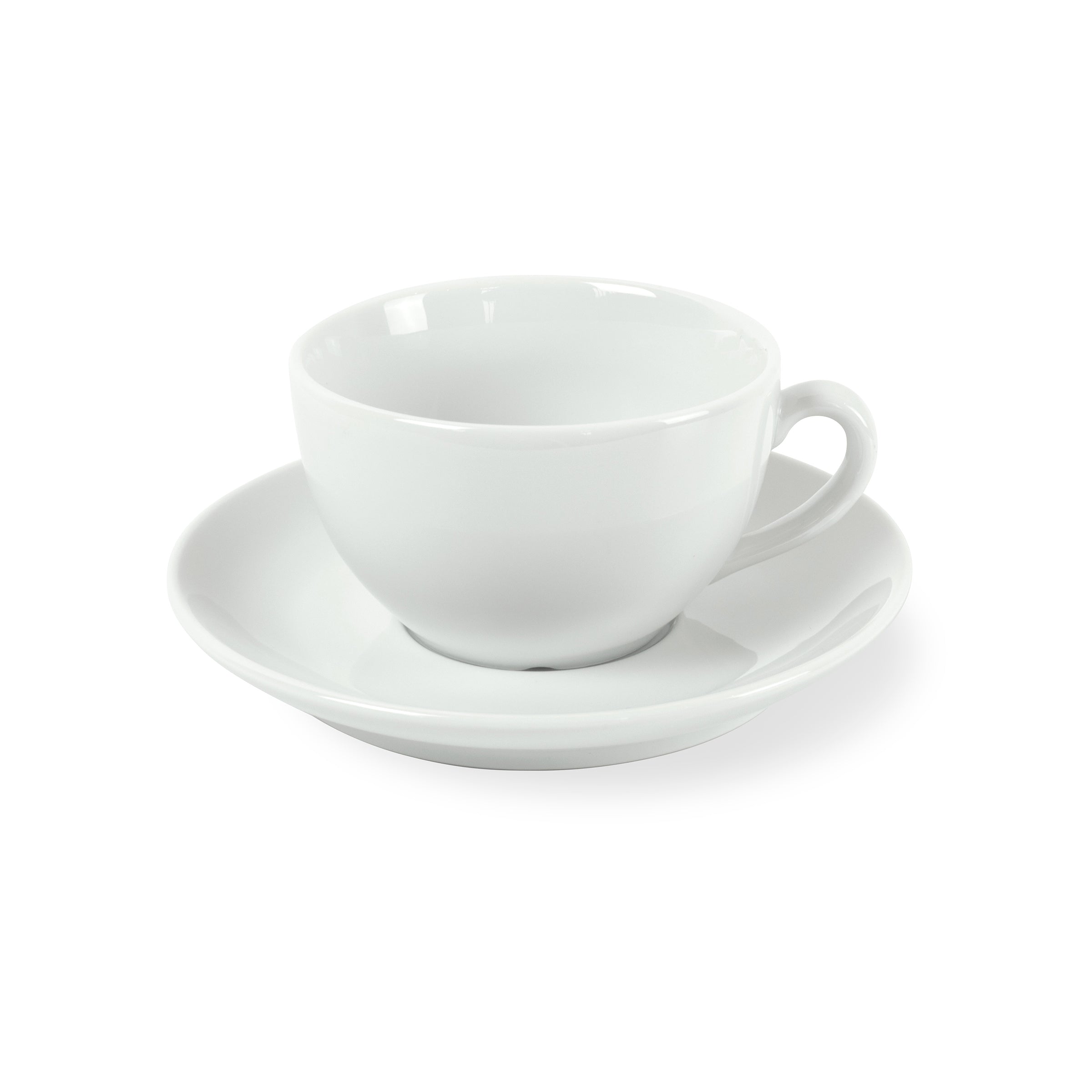 Côme - 6 Tasses Et Soucoupes Thé - Porcelaine - Blanc