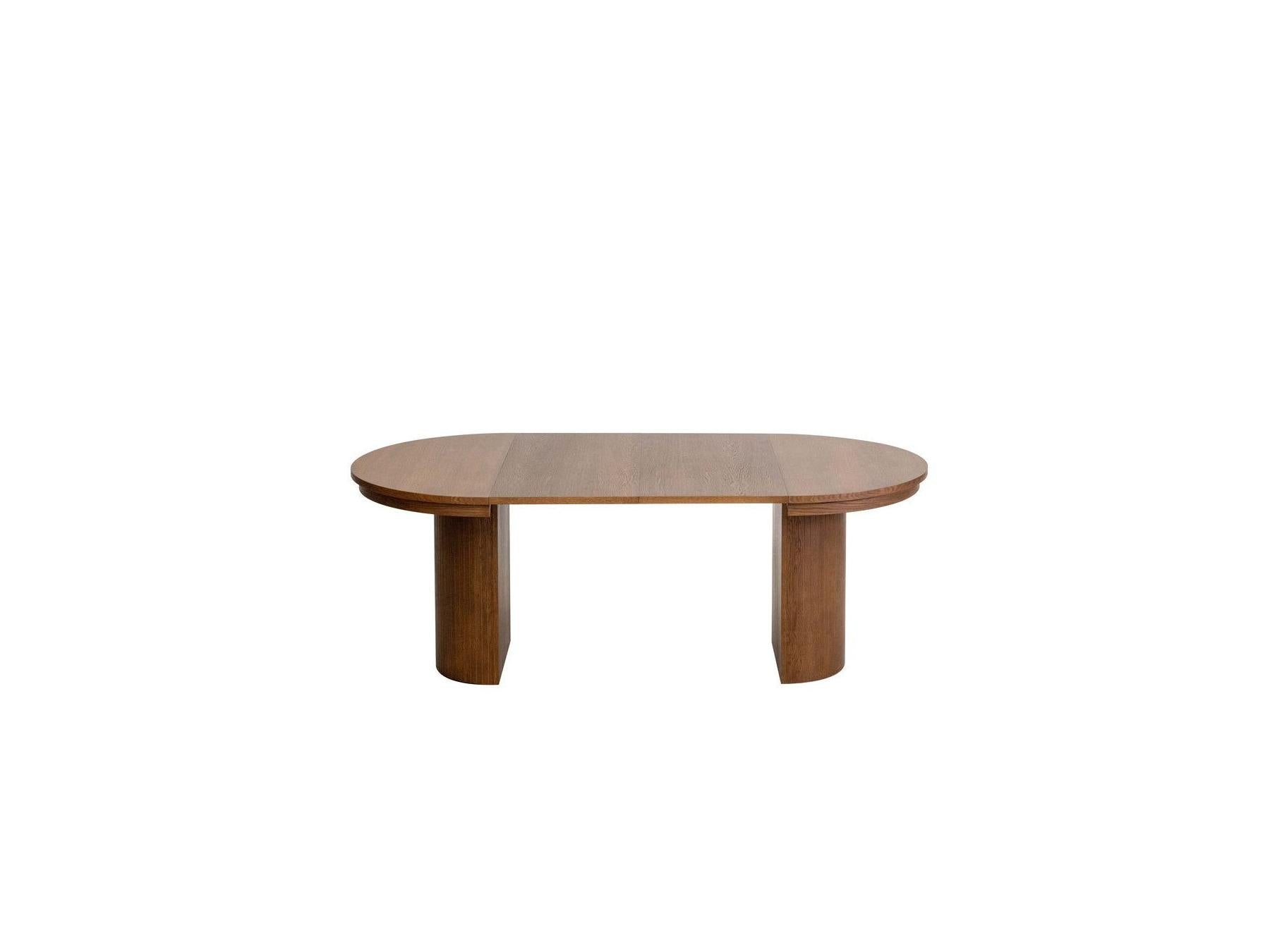 Prado - Table À Manger Ronde Extensible 110 À 210 Cm - Placage Chêne Massif