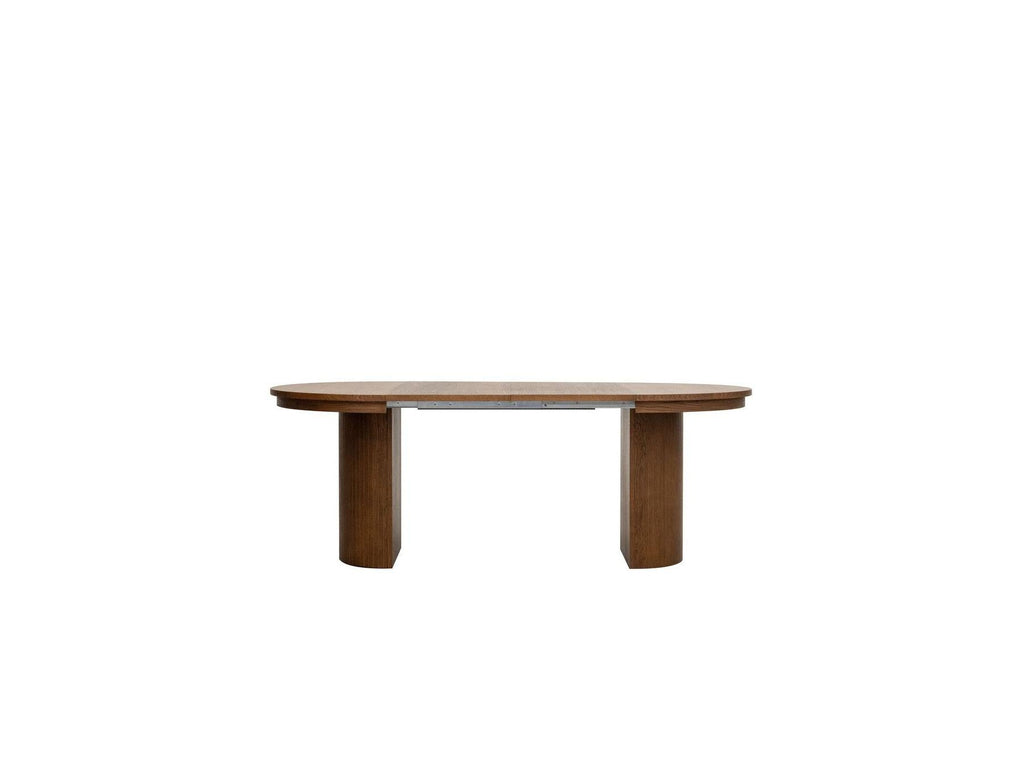 Prado - Table À Manger Ronde Extensible 110 À 210 Cm - Placage Chêne Massif