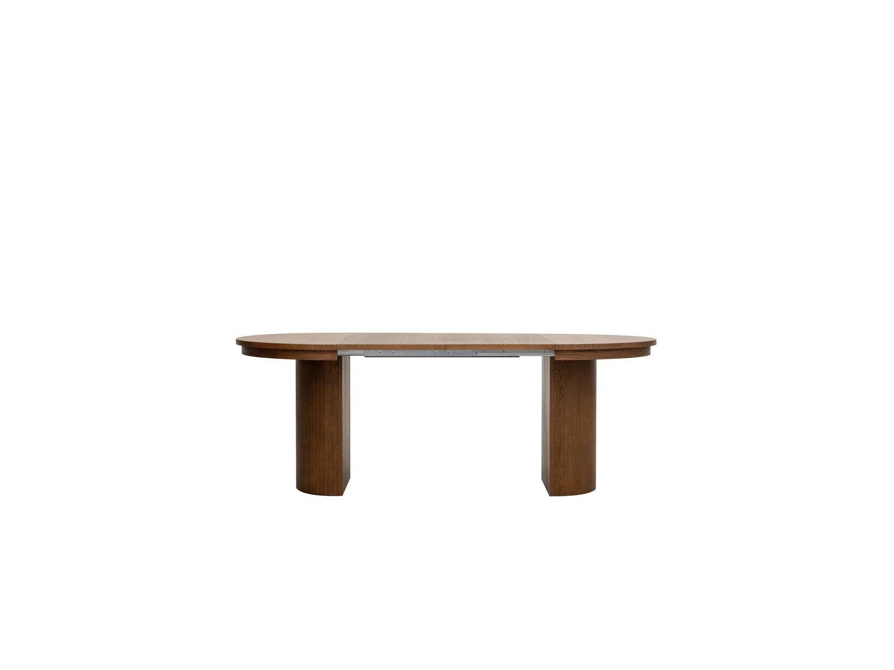 Prado - Table À Manger Ronde Extensible 110 À 210 Cm - Placage Chêne Massif