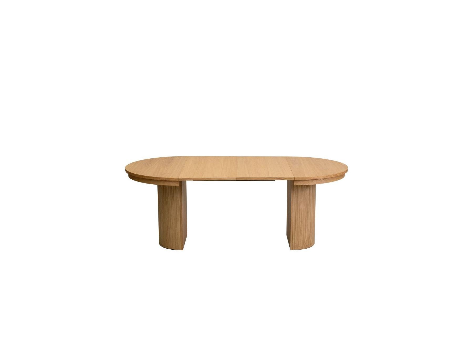 Prado - Table À Manger Ronde Extensible 110 À 210 Cm - Placage Chêne Massif