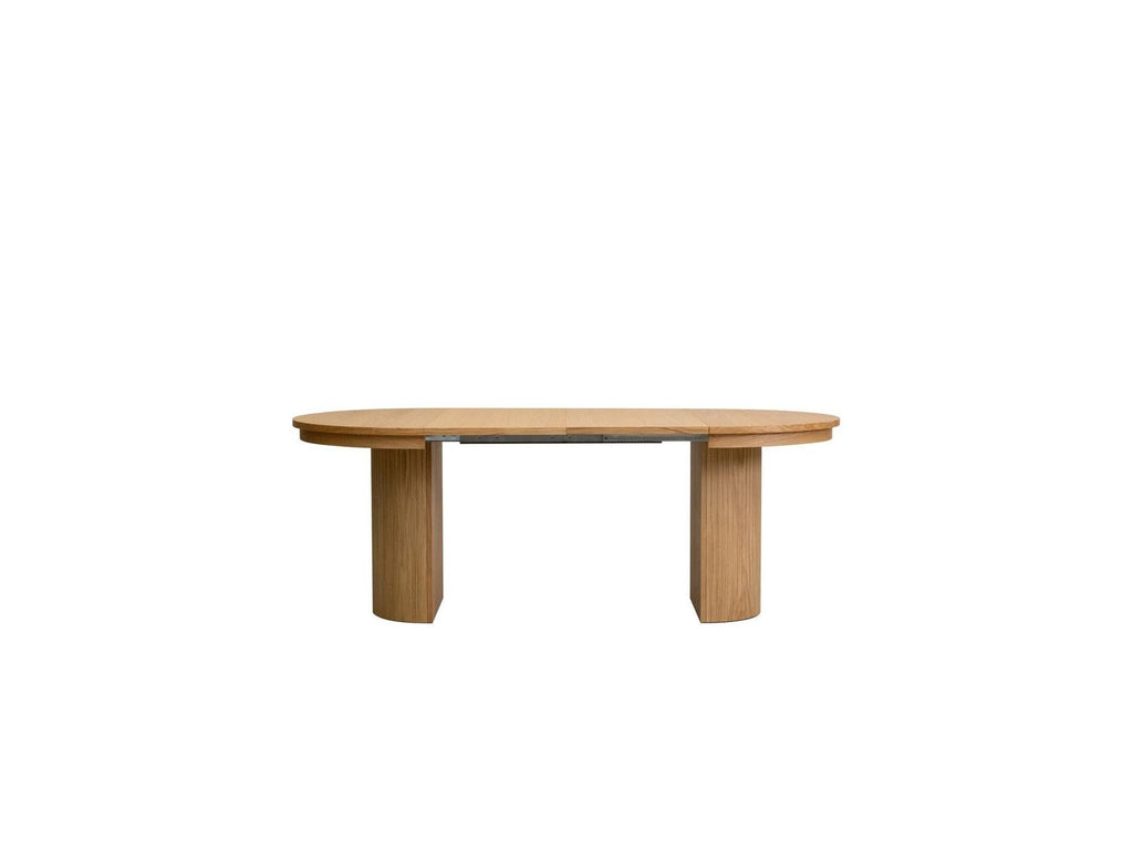 Prado - Table À Manger Ronde Extensible 110 À 210 Cm - Placage Chêne Massif