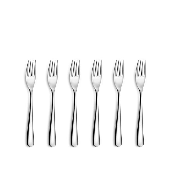 Alpha - Set De 6 Fourchettes Gateau - Acier Inoxydable - Inox