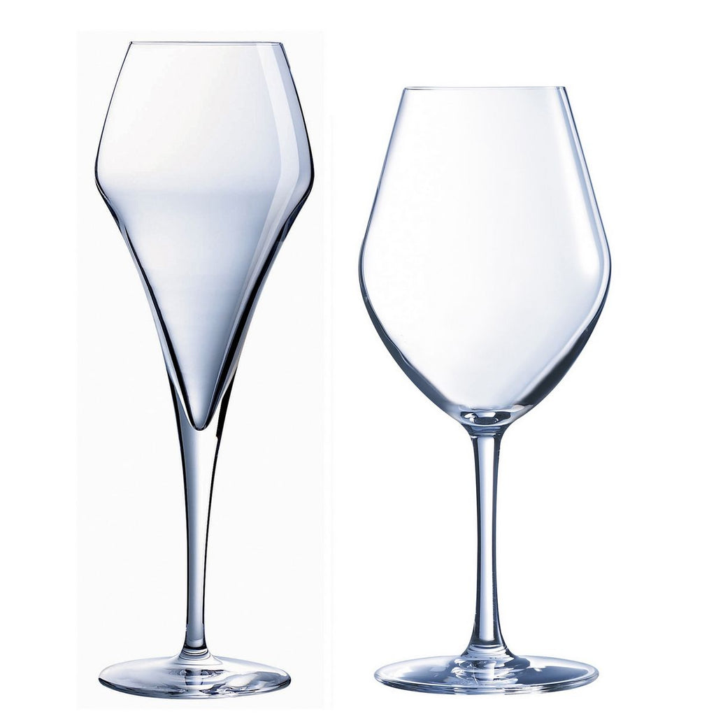Lys - Lot De 6 Flûtes 21Cl Et 6 Verres À Pied 35Cl - Cristallin Expert - Translucide