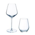 Diamantis - Lot De 8 Verres À Pied 29Cl Et 8 Gobelets Hauts 40Cl - Cristallin Expert - Translucide