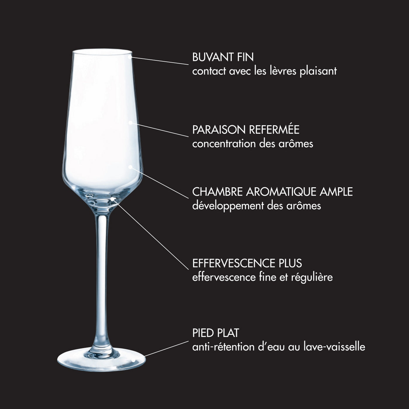 Diamantis - Lot De 8 Verres À Pied 29Cl Et 8 Flûtes 23Cl - Cristallin Expert - Translucide
