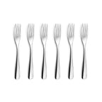 Iris - Set De 6 Fourchettes Gâteau - Acier Inoxydable - Inox