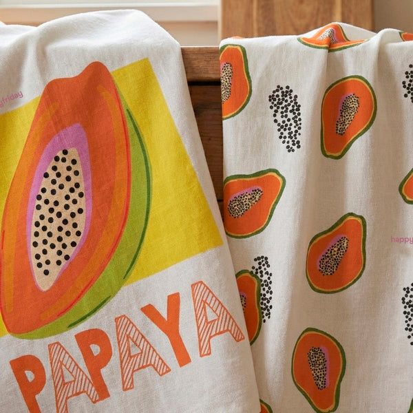 Torchon (2 Pièces) Papaya Fruit - Multicolore