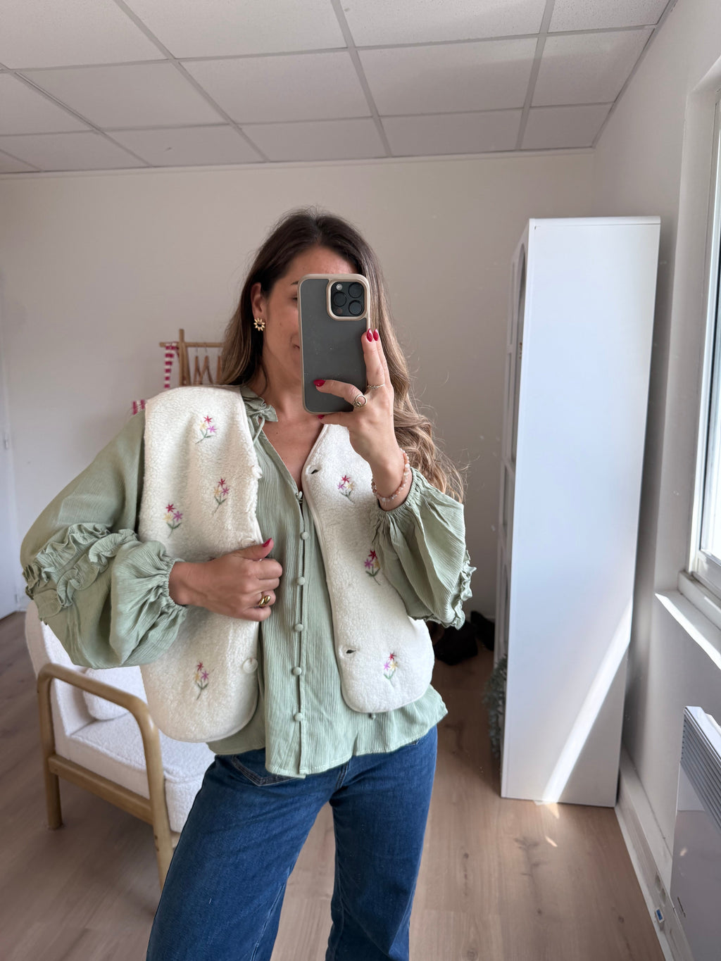 Gilet Sans Manches Fleuri Julia