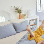 Housse De Couette 100% Lin - Gris Bleu