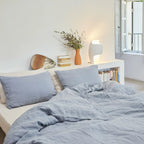 Housse De Couette 100% Lin - Gris Bleu