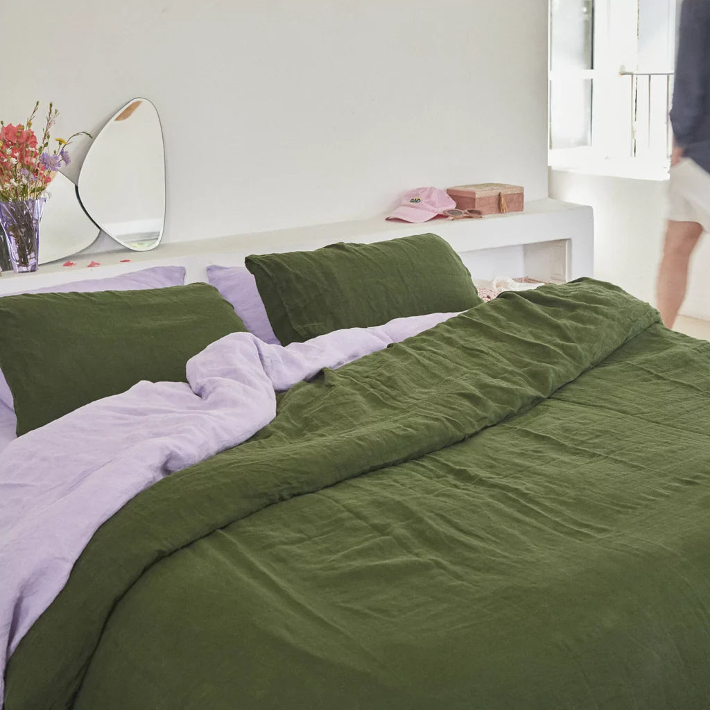 Housse De Couette 100% Lin - Lavande
