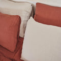 Taie D'Oreiller 100% Lin - Terracotta