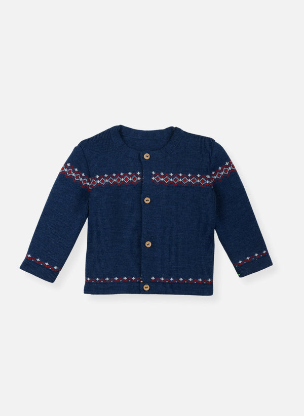 Gilet En Laine Mélangée - Chamonix - Bleu Gris