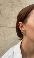 Boucles D'Oreilles Textured Flower