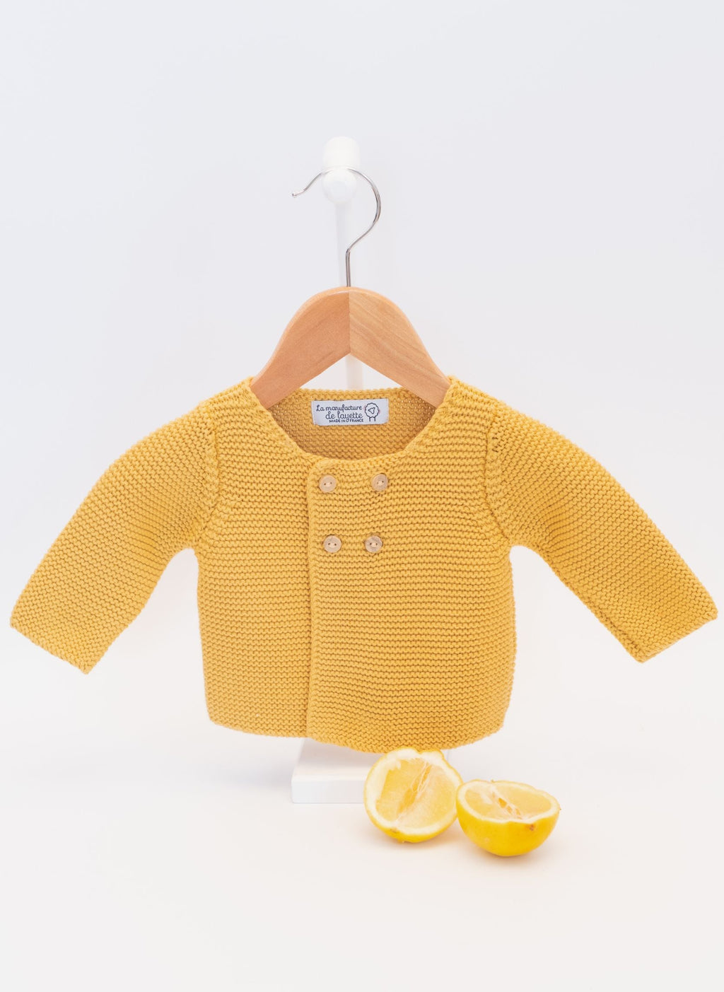 Cardigan En Coton Bio - Moutarde
