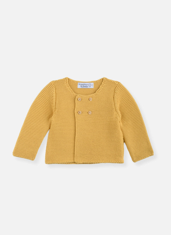 Cardigan En Coton Bio - Moutarde