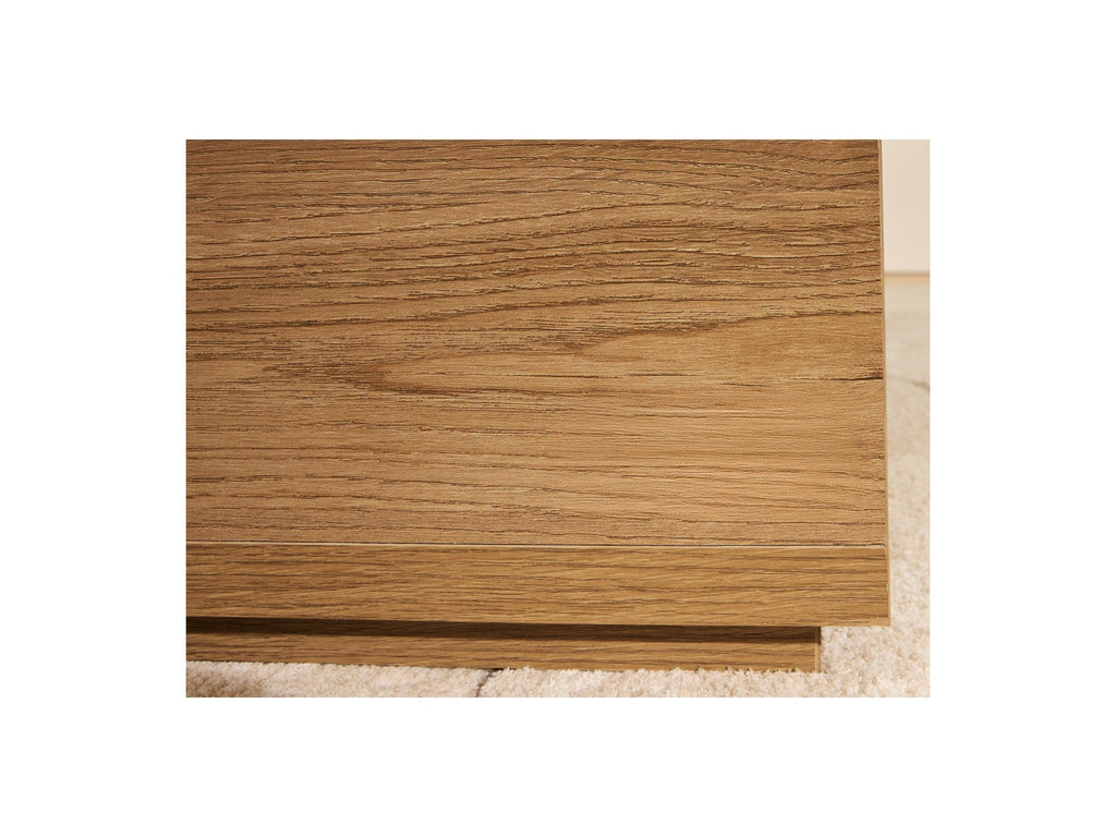 Ferret - Table Basse Avec Tiroir - Effet Tasseaux De Bois