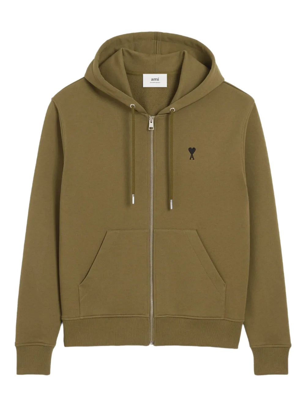 Ami Paris - Sweat À Capuche Zippé Ami De Coeur - Bronze