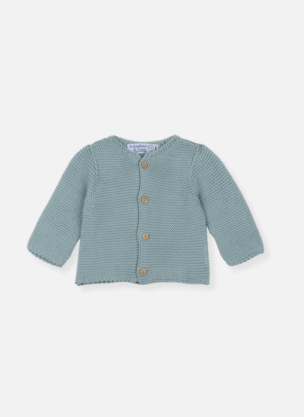 Brassière En Coton Point Mousse - Bleu Danube