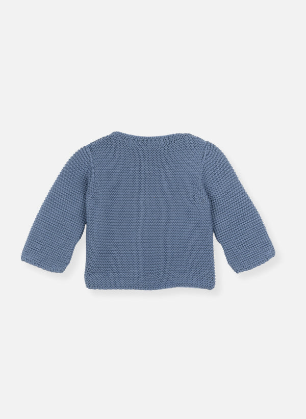 Brassière En Coton Point Mousse - Bleu Orage