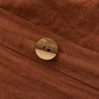 Housse De Couette 100% Lin - Terracotta