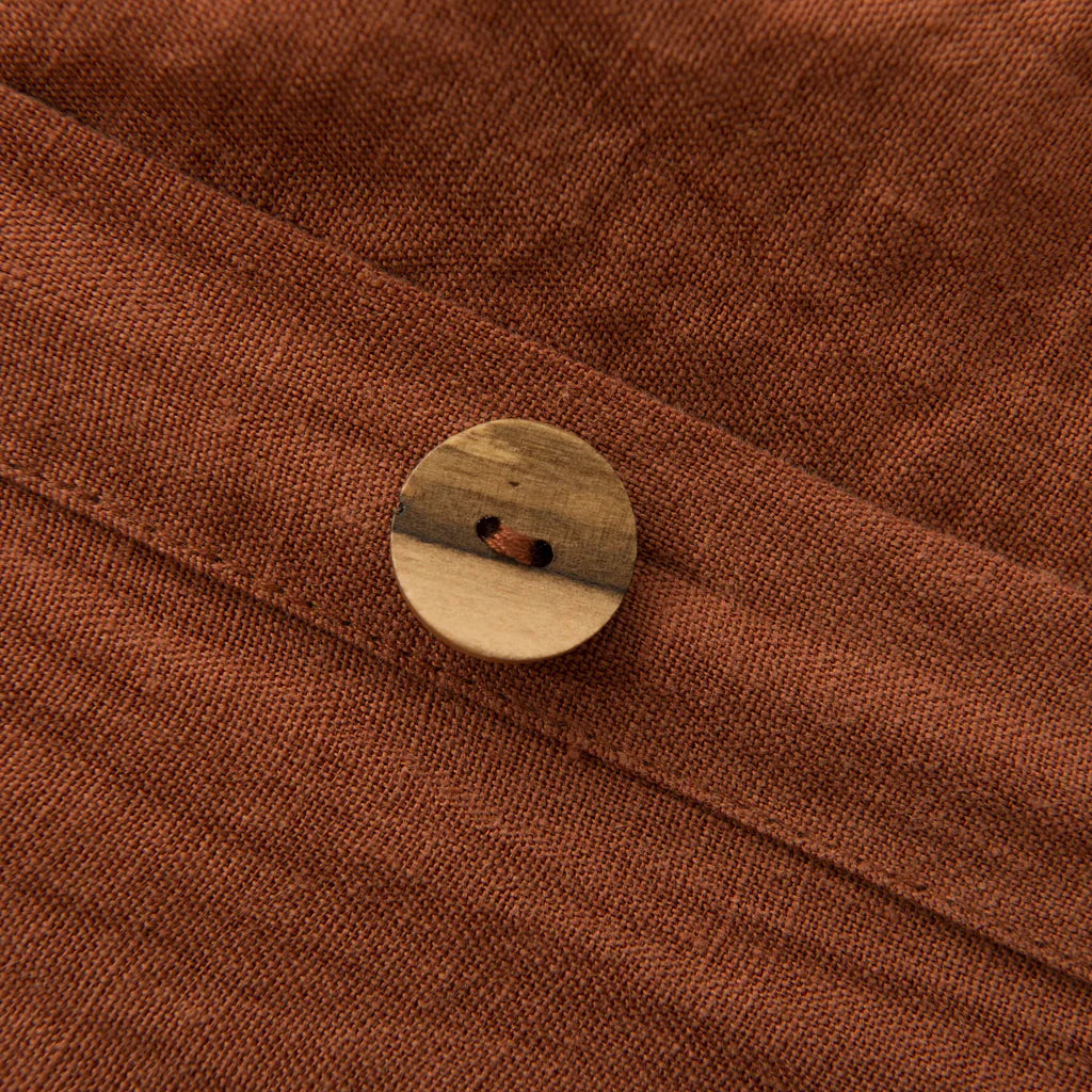 Housse De Couette 100% Lin - Terracotta